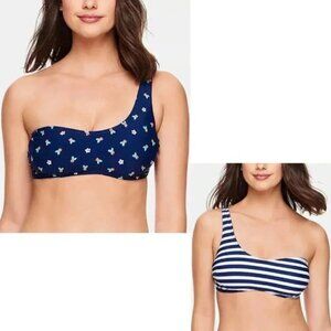 VERA BRADLEY One-Shoulder Reversible Bikini Top, M